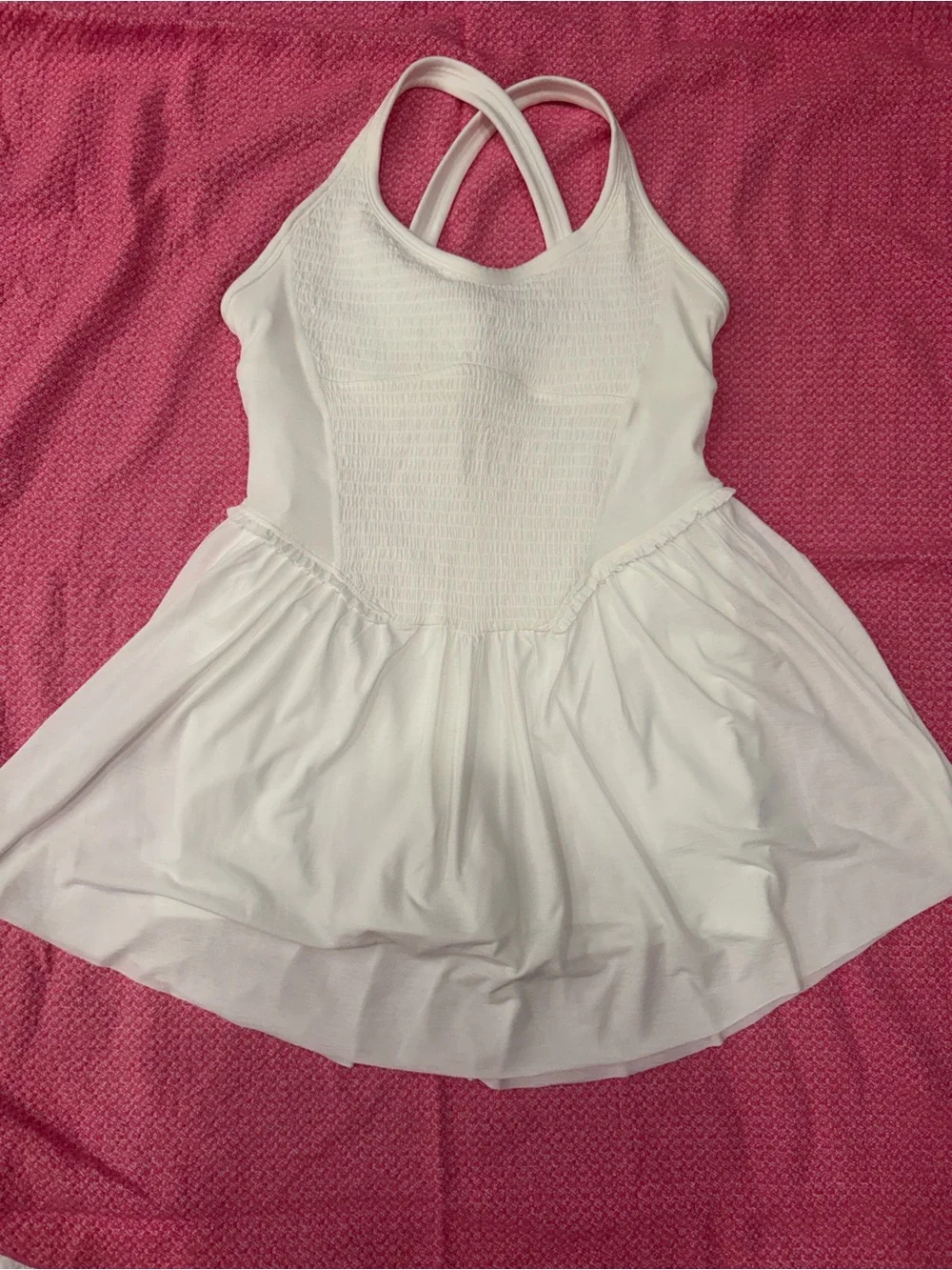 FP Movement by Free People White Crossback Tank dress with built in shorts - Picture 6 of 16